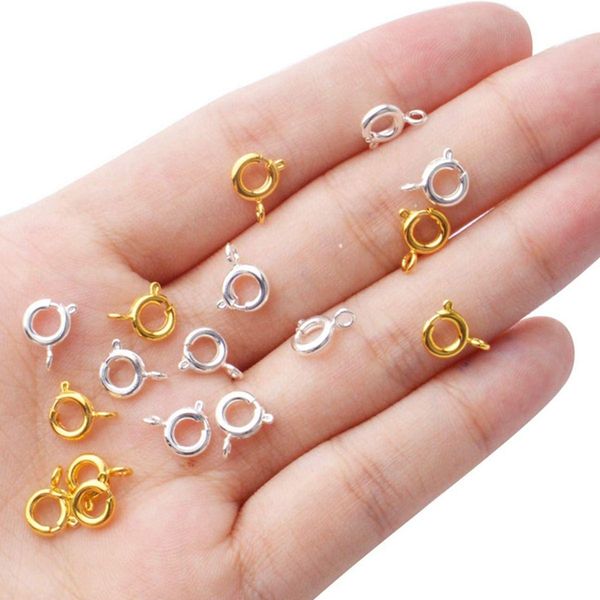 Chiusure Ganci 200 Pz Anello a molla Chiusura Connettore Fai da te Creazione di gioielli Accessori Gioielli Risultati dei gioielli Componenti Dhngp