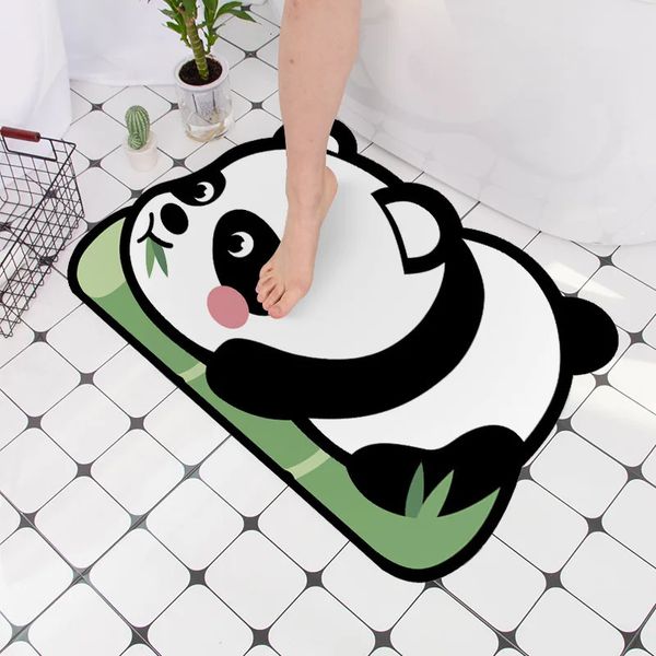 Tapetes de banho Non Slip Home Bath Mat Cartoon Animal Bonito Quik Seco Lavável Super Água Absorvente Nordic Chuveiro Tapete Kids Room Floor Toilet Mats 231024