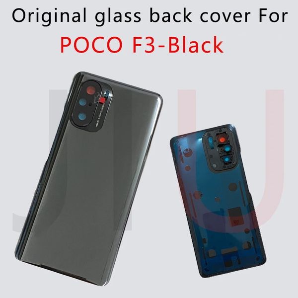 Gehäuse 100 % neu für Xiaomi POCO F3 5G, Batterieabdeckung, Poco F3-Rückglasabdeckung, Pocophone-Ersatzteile