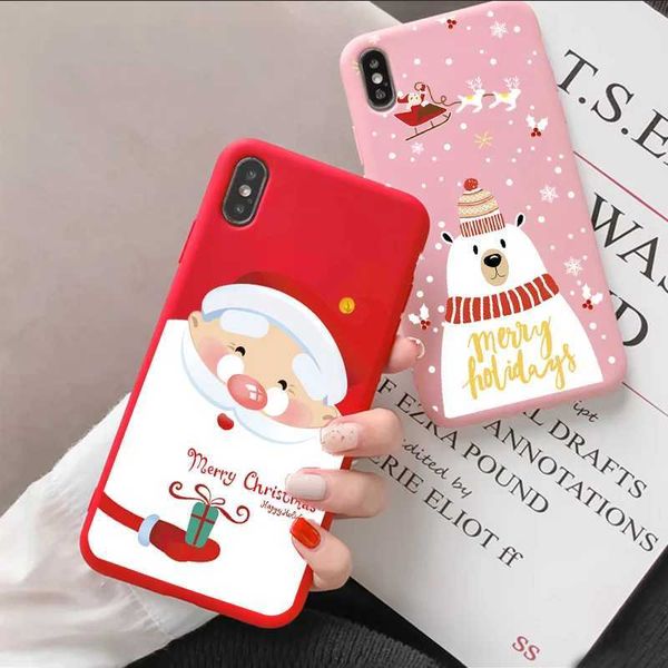 Casos de telefone celular Caixa de Natal para Xiaomi POCO X3 NFC Redmi Note 9S 8T 9 8 7 6 5 Pro 9A para Mi A3 A2 9 SE 8 Note 10 Lite 9T Pro A1 5X 6X CaseL231024