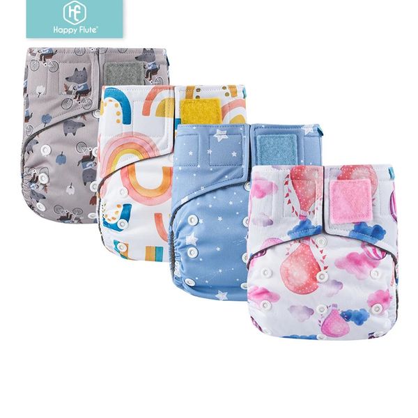 Fraldas de pano Fraldas para adultos Fraldas Happyflute Secagem rápida Gancho Loop Carvão de bambu Fralda de bolso Fralda reutilizável Fralda de pano ecológica Fit 3-15kg Baby 231024