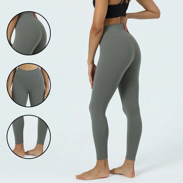 Lu Lu Yoga Limon Pantolon Fitness Sokak Pantolonları Kadın Yüksek Bel Elastik Streç şeftali kalçaları Egzersiz Spor Taytları Egzersiz Alo Çalışma Atletik