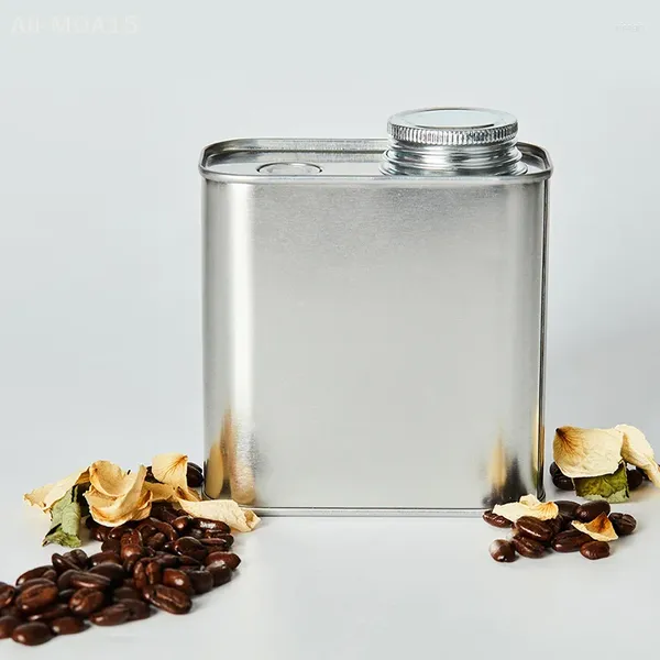 Bottiglie di stoccaggio Serbatoio in latta per chicchi di caffè Sigillato in polvere Valvola di scarico unidirezionale portatile