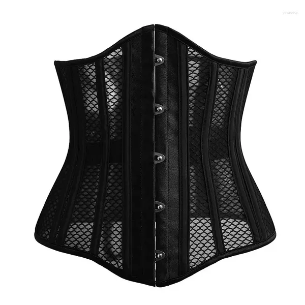 Bustiers Korsetts 26 Stahlknochen Body Shaper Hüftgürtel Mercerisierter Stoff Taillentrainer Korsett Dekolleté Tops Shaper Abnehmen