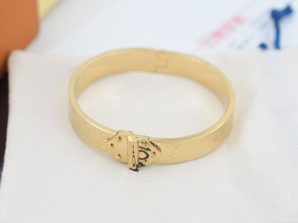 Realfine888 L Nano Momogran Armreif, Hochzeitsarmbänder, ikonischer Schmuck, Luxus-Designer-Schmuck für Damen, mit Box