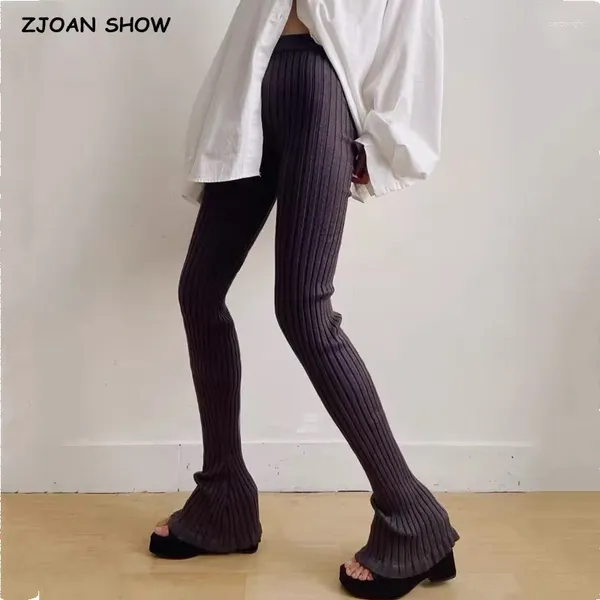Женские брюки 2023, женские эластичные тонкие узкие брюки с высокой талией, узкие брюки с манжетами в рубчик, 2023 г.