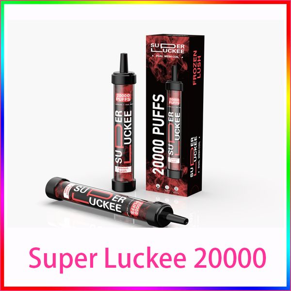 Super Luckee 20000 Puffs, 50 мл, жидкость для электронных сигарет, аккумулятор 2000 мАч, аккумуляторная батарея Type-C с двойной сетчатой катушкой, сумасшедшие вейпы