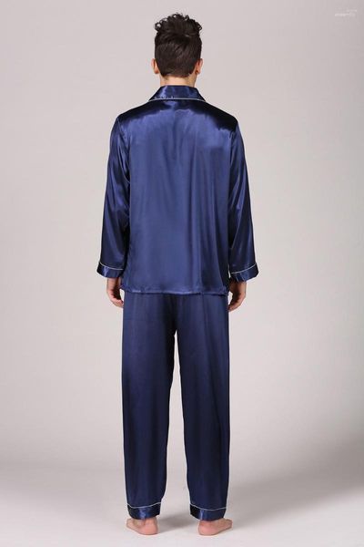 Herren-Nachtwäsche, Herren-Pyjama-Sets aus Kunstseide, Homewear, Rayon, männlich, moderner Stil, weiche, bequeme Satin-Nachthemd-Kleidung
