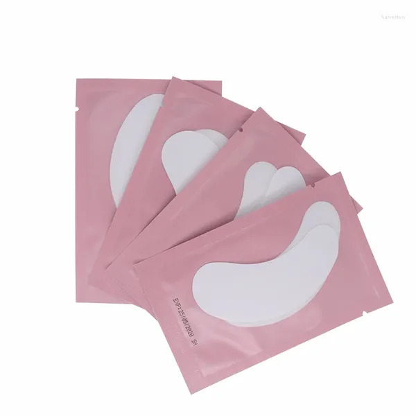 Falsche Wimpern, 100 Paare/Packung, Papierflicken, gepfropfte Wimpern, Wimpernverlängerung unter den Augenpads, Make-up-Werkzeuge, rosa Tipps, Aufkleberverpackungen