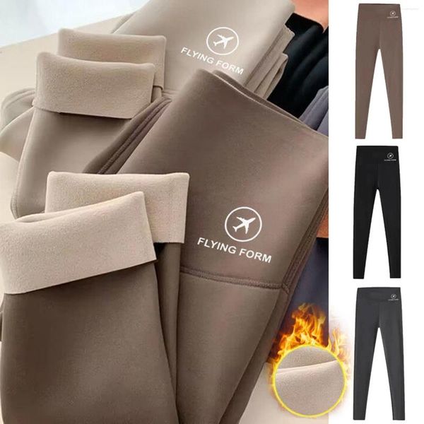 Damen-Leggings für Damen, Winter, verdickt, warme Fleece-Hose, Samt, hohe Taille, schlankmachende Thermo-Legging-Strumpfhose