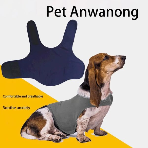 Cão vestuário pet casaco anti ansiedade cão filhote de cachorro colete jaqueta camisa alívio calmante envoltório macio confortável roupas roupas calmantes 231024