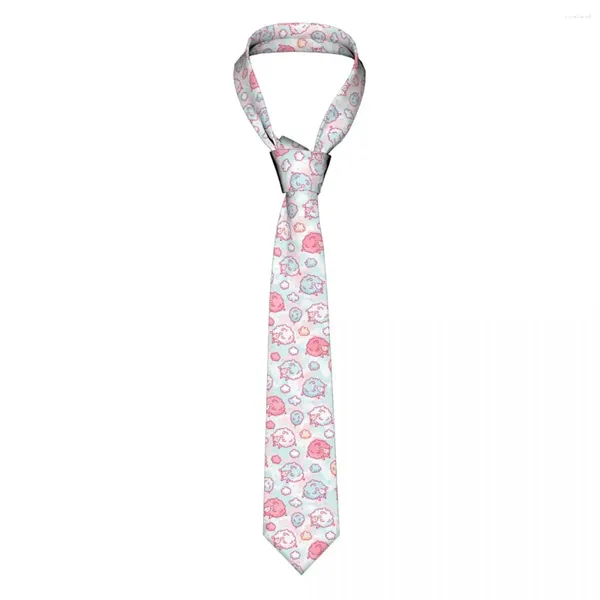 Fliegen, niedliche Schafe und Zuckerwatte-Krawatte für Männer und Frauen, Krawatte, Bekleidungszubehör