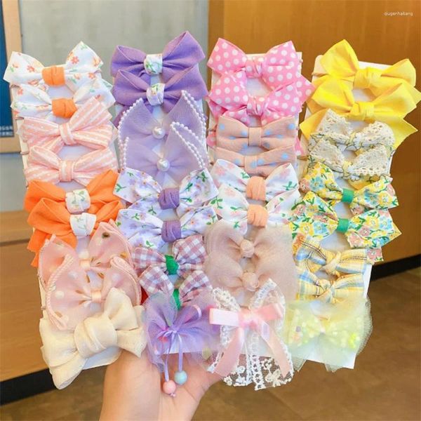 Accessori per capelli Squisito Mini Bowknot Fascia elastica per capelli Carino per ragazze Moda per bambini Scrunchie Fasce per coda di cavallo Cravatte