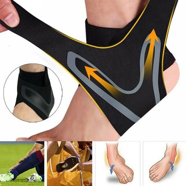 Supporto per caviglia 1PC Compressione sportiva Supporto per caviglia Stabilizzatore per caviglia Tutore Tendine per sollievo dal dolore Cinghia per distorsione del piede Avvolgimento per lesioni Basket Calcio 231024