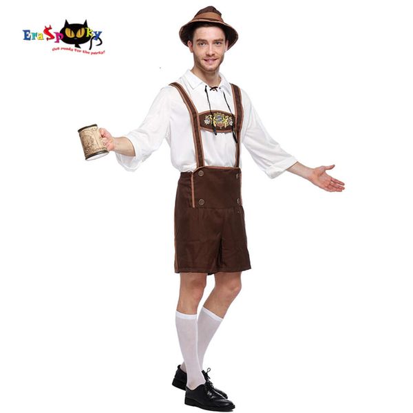 Косплей 2019, мужской карнавальный костюм на Октоберфест, Хэллоуин, Lederhosen, баварский немецкий фестиваль пива, косплей, комбинезон, шляпа, косплей