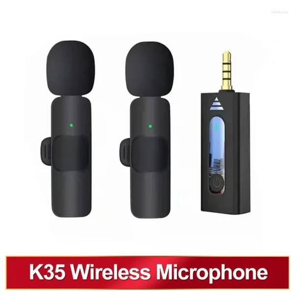 Mikrofone 3,5-mm-Wireless-Lavalier-Ansteckmikrofon Omnidirektionales Kondensatormikrofon für Kameralautsprecher Smartphone Living Stream-Geräte