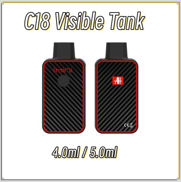 C18 C18 Pontas de vape descartáveis vazias 4ml 5ml dispositivo recarregável Óleo grosso de 380mAh Bateria de bateria USB dispositivo recarregável