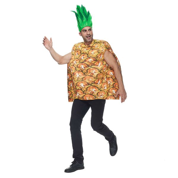 Cosplay Eraspooky Lustiges Ananas-Kostüm für Erwachsene, Halloween-Party, Obst, Ananas, Cosplay-Outfits, Essen, Overall, Karneval, Purim, Kostüm, Cosplay