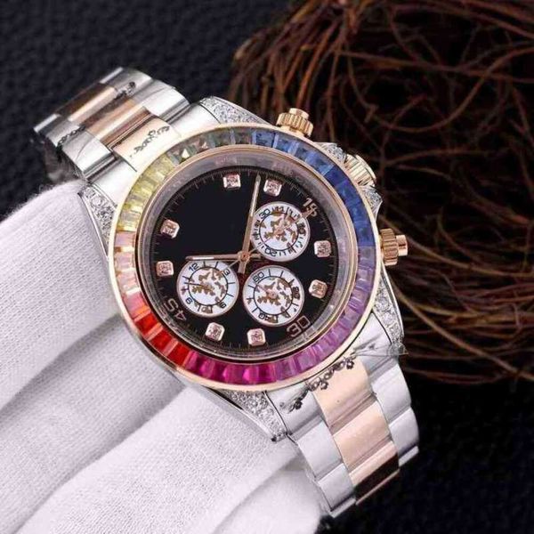 Designer relógio papel moissanite designer H7-fábrica relógios de luxo relógio de pulso caso de ouro fantasia diamante moldura movimento relógio mecânico VLZDL
