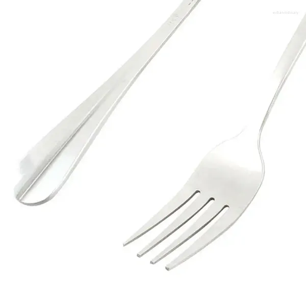 Geschirr-Sets, Metallgeschirr, Besteck, Serviergabel, silberfarben, 17,8 cm lang