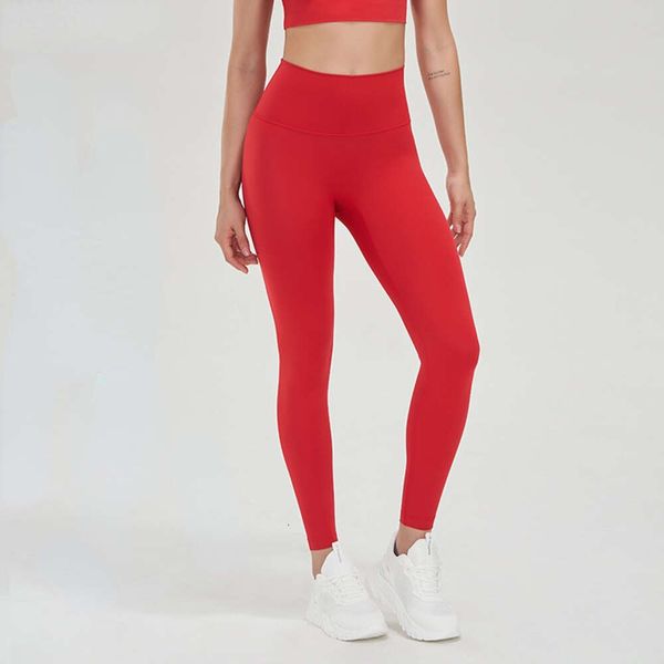 2024 Yoga Lu Lemon Pant pantaloni fitness all'aperto donna vita alta hip squalo fondo leggings stretti ad alto rimbalzo Alo Running Athletic