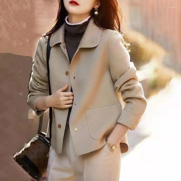Damenjacken Deeptown Koreanischer Stil Erntejacke Frauen Chic und elegant Old Money Tweed Kurze lässige Herbstoberbekleidung Ästhetik