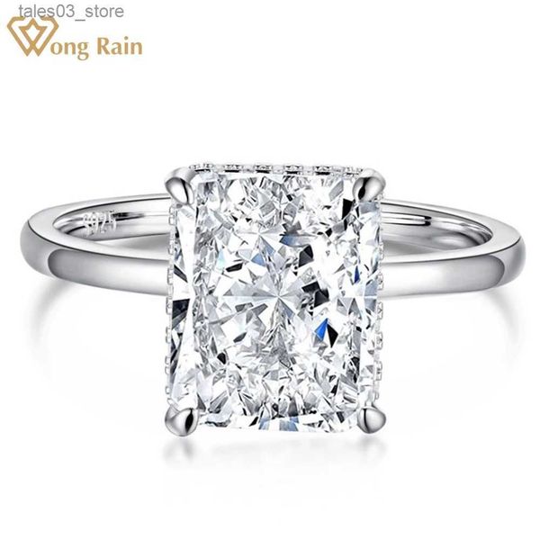 Eheringe Wong Rain 925 Sterling Silber Crushed Ice Cut Lab Sapphire High Carbon Diamonds Edelstein Verlobungsring Feiner Schmuck Großhandel Q231024