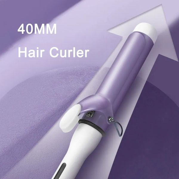 Curling ferros 40mm modelador de cabelo elétrico grande onda ferro cerâmico esmalte negativo revestimento de íons 10s rápido calor estilo aparelhos ferramenta hjgyu 231023