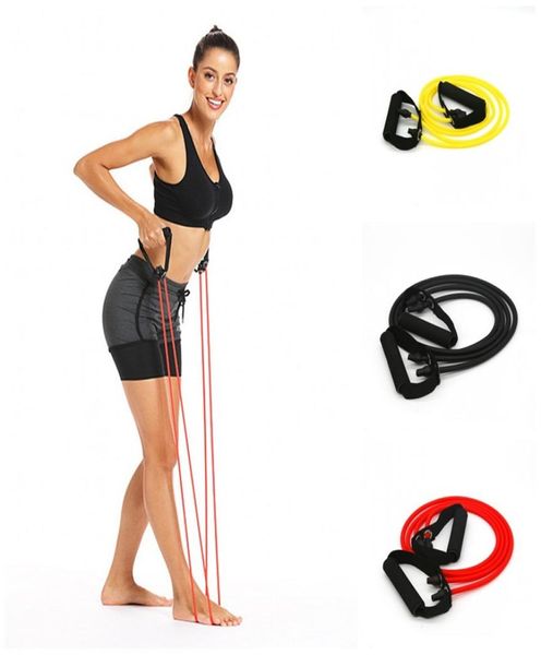 Multifunktionales Yoga-Widerstandsband Doppelrohr-Sport-Brust-Expander-Pedal-Übungsgerät Elastisches Pu-Seil Fitnessgerätezubehör 9dp5 E192812668
