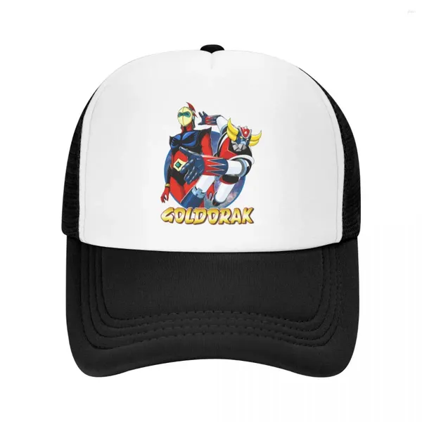 Ballkappen UFO Roboter Goldorak Grendizer Baseballmütze Damen Herren Verstellbare Actarus Goldrake Mecha Anime Trucker Hut Outdoor Snapback Hüte