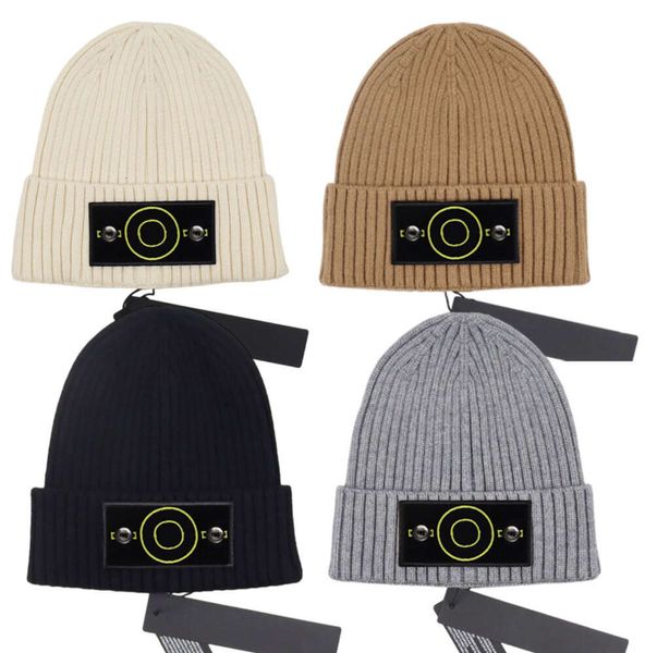 Designer Bonnet Herren Beanie Wintermütze New Cappello Marke Knöpfe gestrickt Stones Hüte Männer Frauen dicke Wollmütze Herbst und Beanies einfarbige Totenkopfkappen YT518