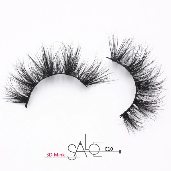 Cílios Postiços 3D Mink Lashes Luxo Feito à Mão Volume Médio Sem Crueldade Maquiagem Superior E10 231024