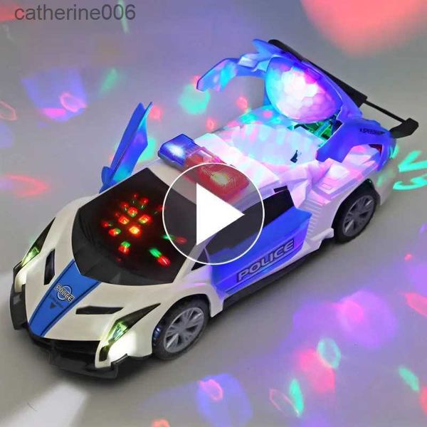 Outros brinquedos Dança elétrica deformação girando universal carro de polícia brinquedo carro menino brinquedo criança criança menina carro Natal aniversário giftL231024