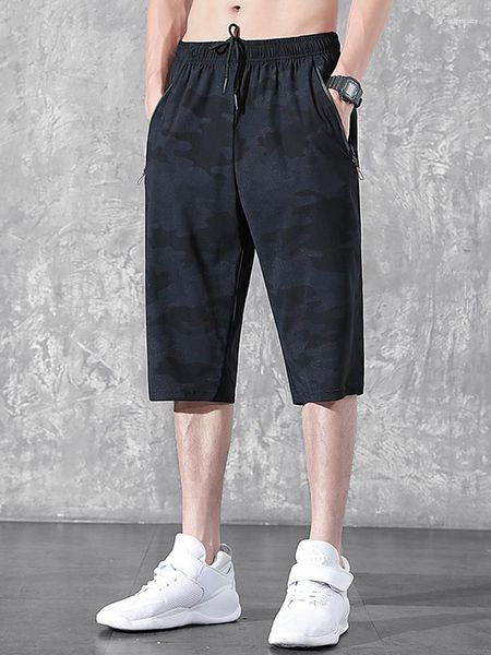 Pantaloncini da uomo Pantaloni estivi da uomo mimetici neri da uomo Abbigliamento sportivo Traspirante Quick Dry Nylon Seta Pantaloncini da uomo larghi casual