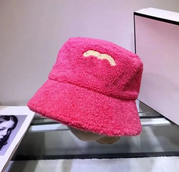 Chapéu balde de lã de cordeiro c gorro chapéu de inverno casquette chapéu peludo quente para mulheres grosso ao ar livre aba larga chapéus rosa bonés de beisebol masculino gorro