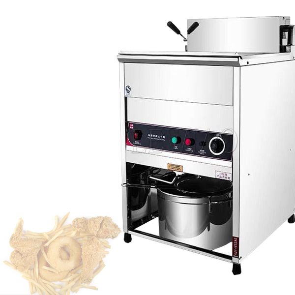 Venda quente 30l vertical um tanque elétrico 220v fritadeira de frango com função automática de temperatura constante