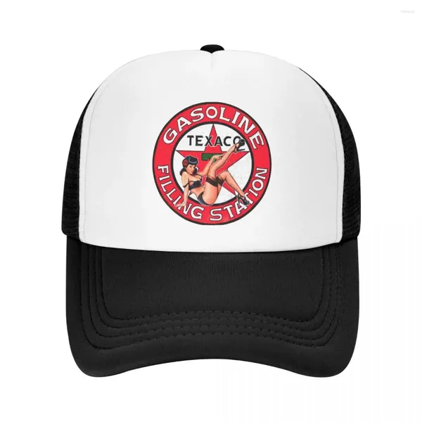 Шариковая кепка, крутая винтажная бейсболка Texaco с бензиновым знаком, шляпа дальнобойщика для женщин и мужчин, персонализированная регулируемая бейсболка унисекс, летняя бейсболка Snapback
