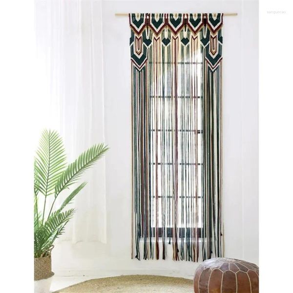 Tapeçarias coloridas exóticas mão-tecido tapeçaria cortina boêmia ins decoração de quarto clássico europeu