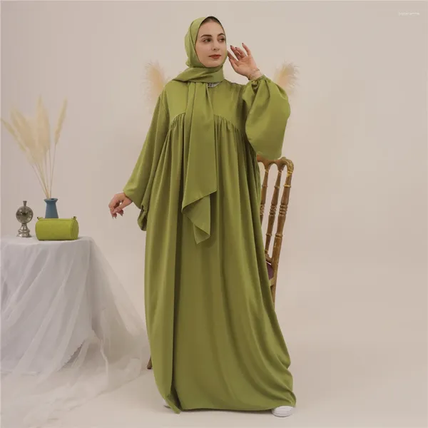 Roupas étnicas Abaya Dubai Turquia Kaftan Mulheres Oração Vestuário Muçulmano Hijab Vestido Africano Vestidos Modestos Robe Cachecol Jilbab Vestido Islâmico