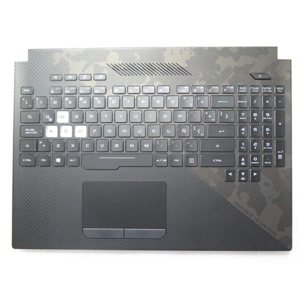 Laptop PalmrestKeyboard For ASUS GL504GS-1A Black With RGB Backlit With Touchpad LA Latin American 90NR00L1-R32LA0 V170162FE1