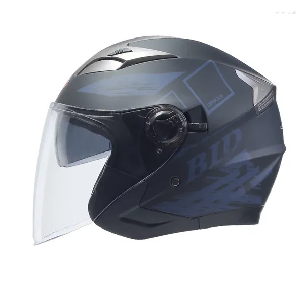 Caschi da moto Casco da bici elettrico estivo Casco aperto unisex con doppia lente Accessori da equitazione Moto da bicicletta Scooter