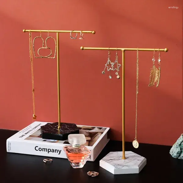 Bolsas de jóias T-em forma de exibição suporte torre relógio brincos anel colar prateleira contador pingente storag