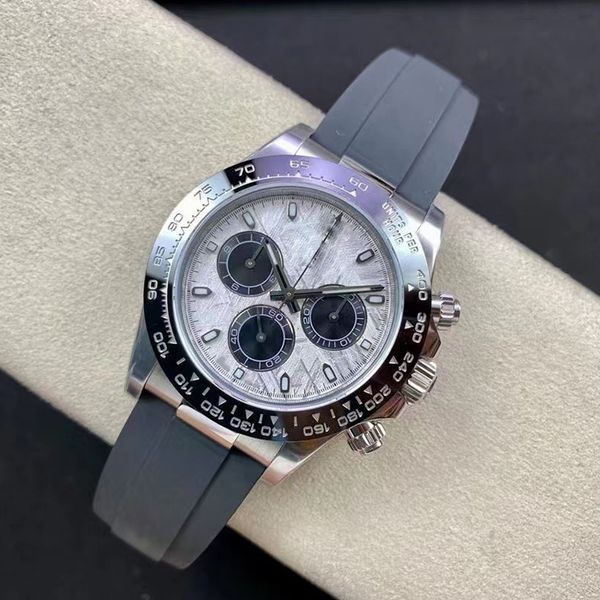 DIA U1 Designer de qualidade Mens Watch ST9 Aço Todos os Subdials Trabalhando 40mm Movimento Mecânico Automático Safira Vidro Cerâmica Bezel Silver Dial Dhgate Relógios 007