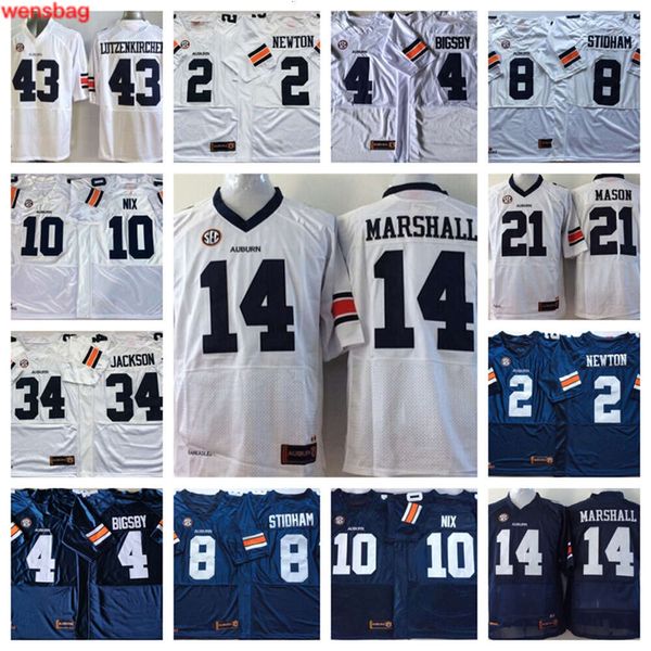 Tigers Fußballtrikot auf Lager 43 Philip Lutzenkirchen 2 Cam Newton 4 Tank Bigsby 8 Jarrett Stiham 10 Nix 14 Nick Marshall 21 Tre Mason 34 Bo Jackson