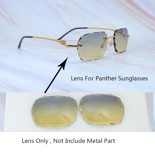 Nur Gläser für Carter-Sonnenbrillen im Panther-Stil, ohne Metallteil, Ersatzteile 0281