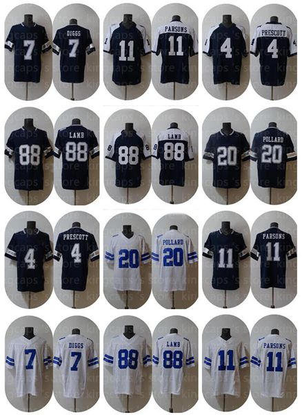 Camisas de futebol de rugby para meninos costuradas Parsons Prescott Lamb Diggs E.Smith Staubach Lawrence Dhgate Camisas de futebol personalizadas kingcaps Online Shop Jersey