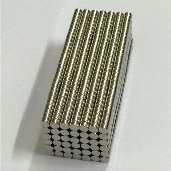 100 unidades 3 mm x 2 mm N50 materiais magnéticos ímã de neodímio mini pequeno disco redondo235O