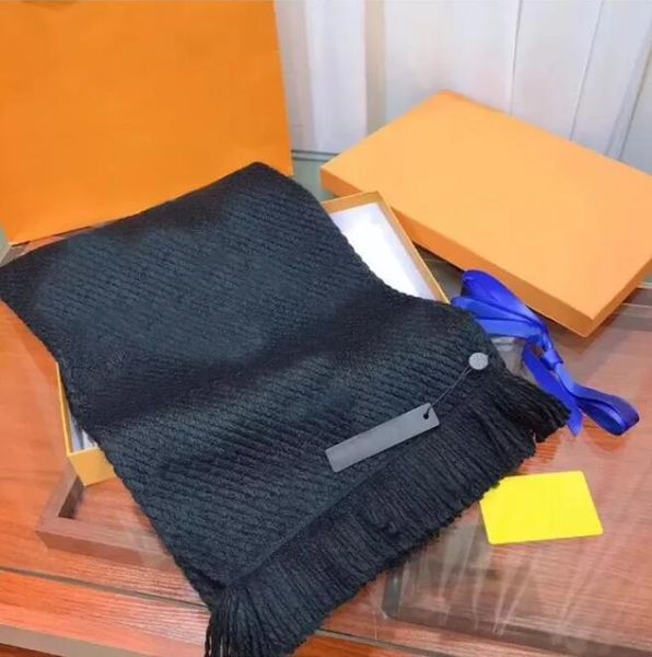 Designers lenços de lã inverno luxo cashmere cachecol homens mulheres high end clássico grande carta padrão pashmina xale lenços novo presente longo envoltórios