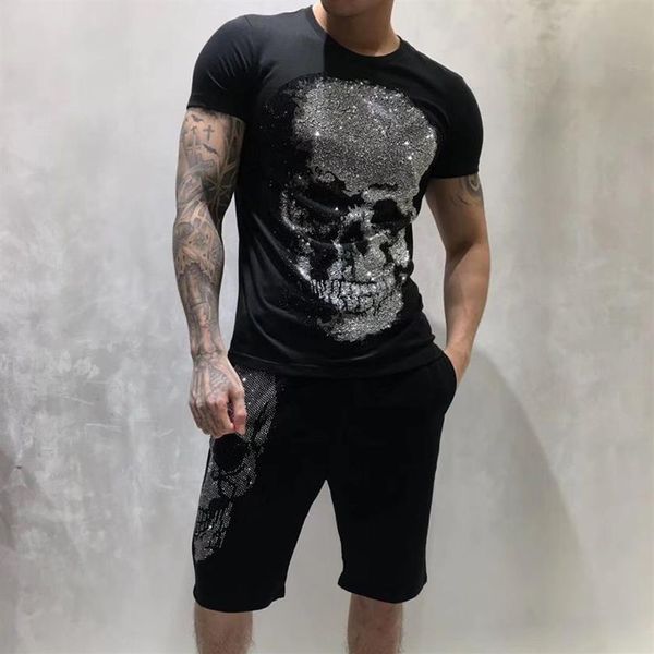 PP Rock Estilo Verão Homens Designer Camiseta Diamante Crânio Marca Roupas Moda Camisetas Mulheres T-shirt de Alta Qualidade Hip Hop Tees 20193K