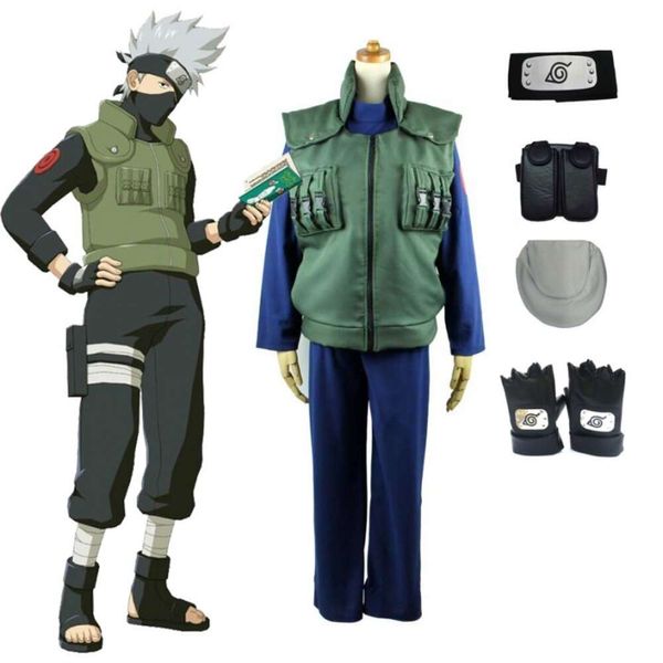 Cosplay Anime Cosplay Hatake Kakashi Cosplay Roupas Acessórios de Halloween para Homens Adultscosplay